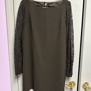 White House Black Market Dress with Lace Sleeves